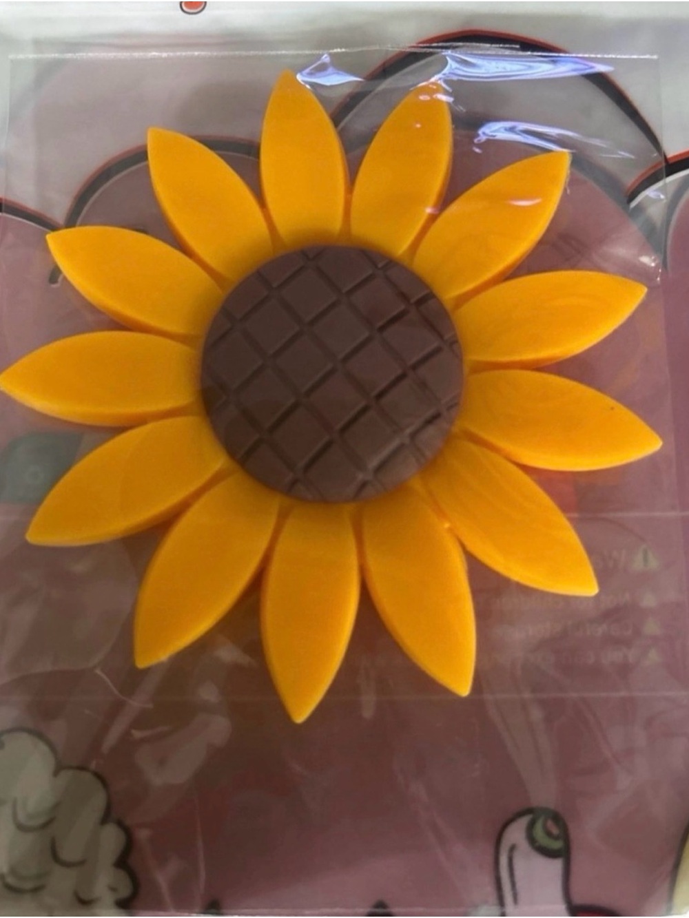 Sunflower jumbo Bogg bag charm - Bright Yellow